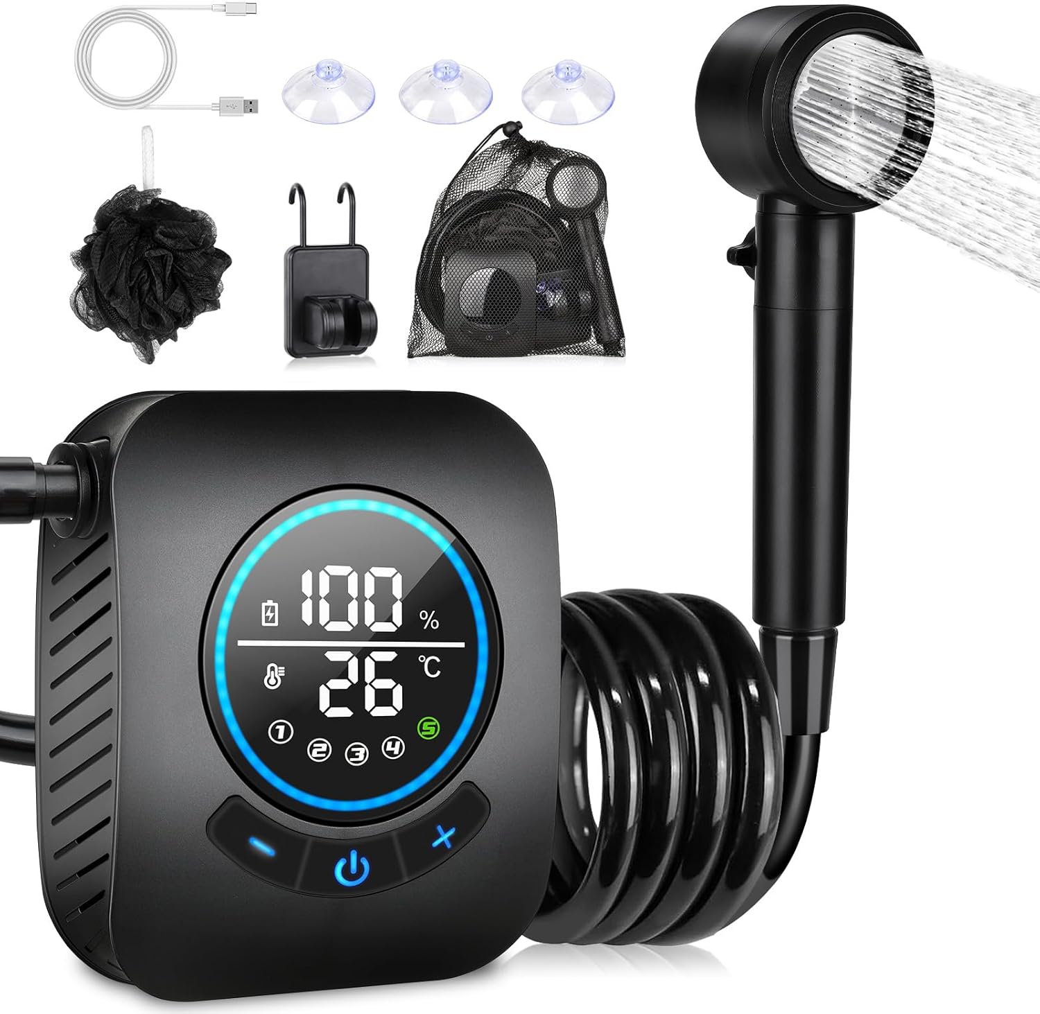 Douche camping électrique rechargeable
