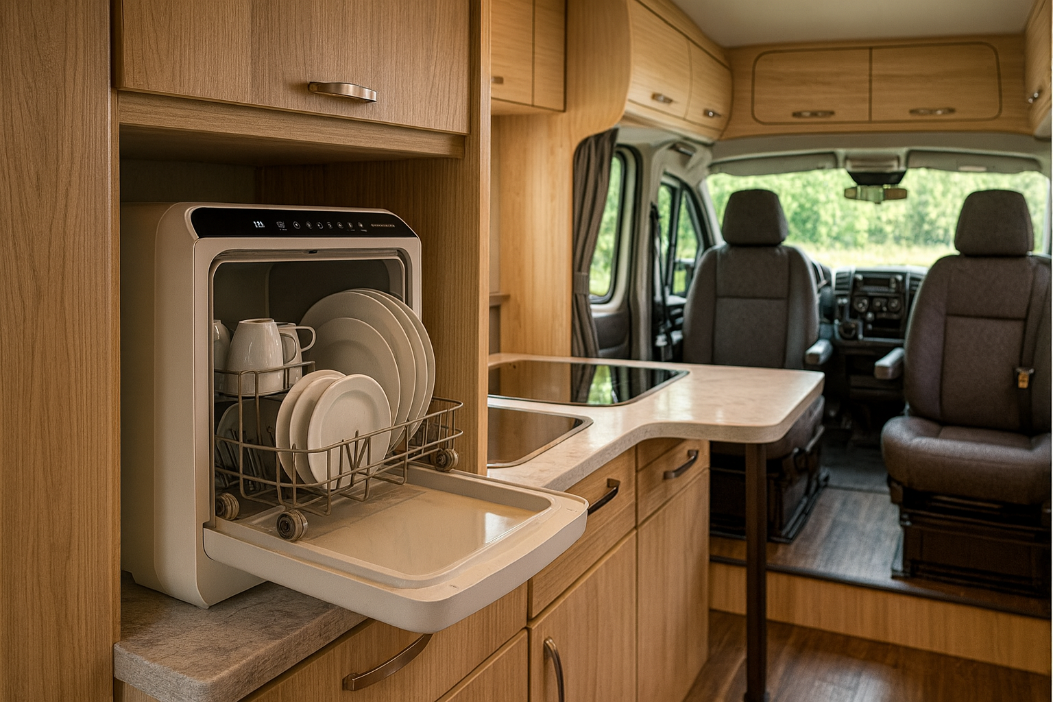 lave vaisselle intégré camping car