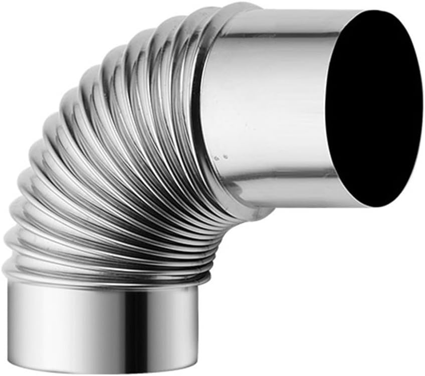 Tuyau coudé acier ventilation poêle à bois