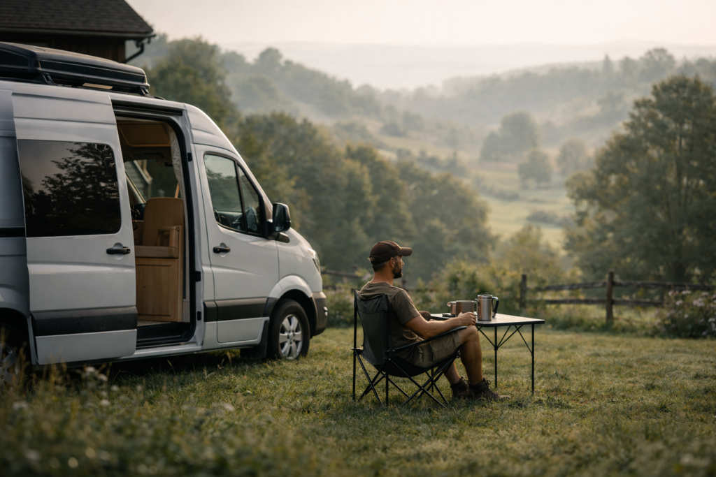 camping en van chez l'habitant
