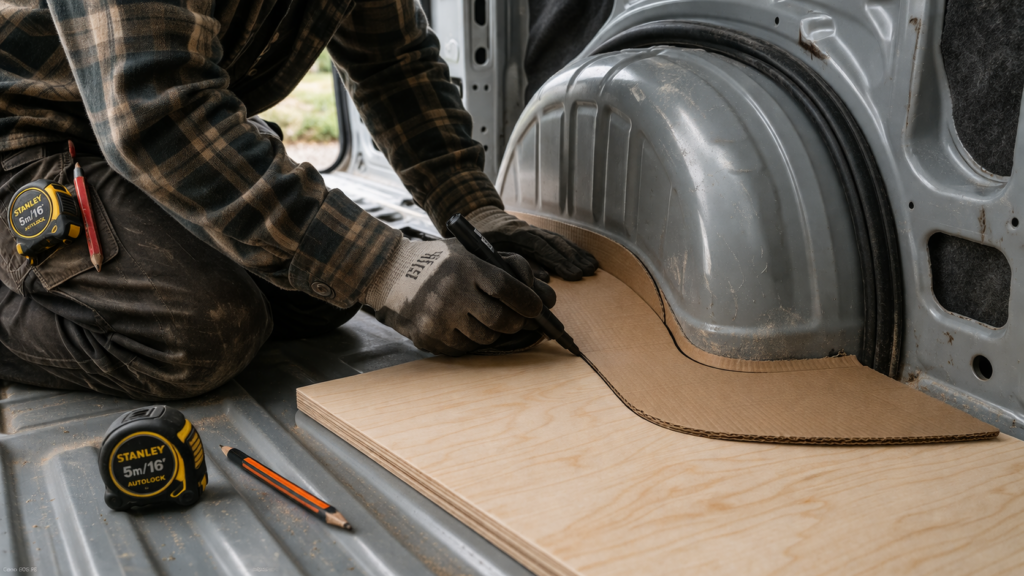 plancher bois sol van