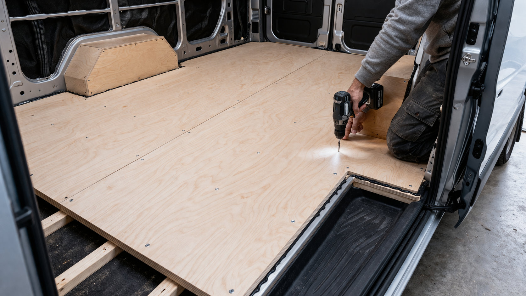 plancher van aménagé